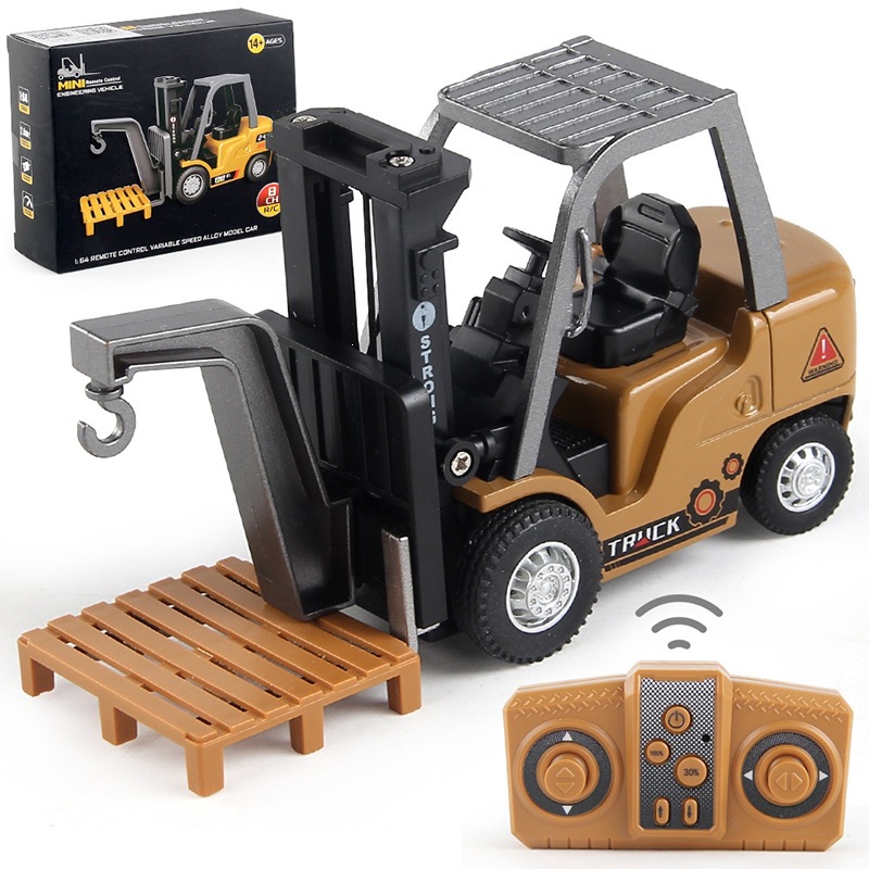 Cross-border new product—realistic mini remote‑controlled crane, adjustable speed, liftable forklift, engineering vehicle, remote‑controlled shovel loader