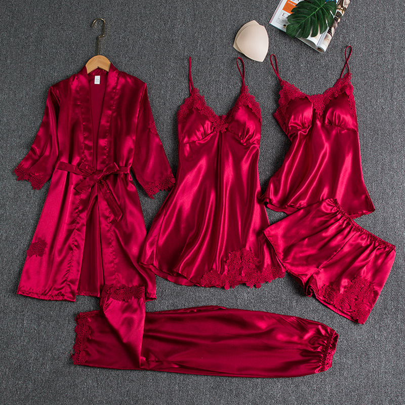Five-piece cross-border swimsuit bathrobes and pyjamas, women's summer dresses,