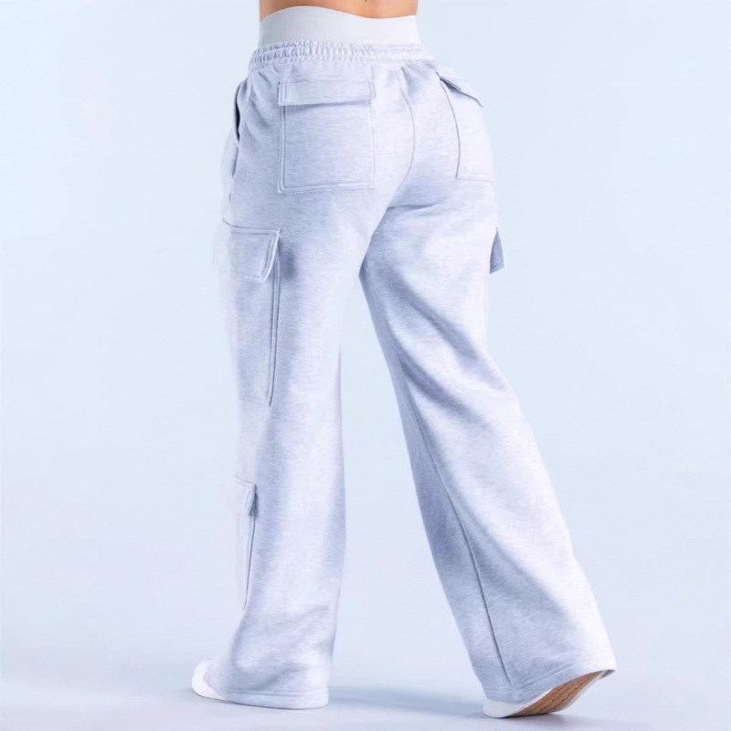 New DFYNE Spring/Autumn/Winter Trendy Straight-Leg Pants, Loose Fit with Multiple Pockets, Fitness Sports Pants, Workwear Trousers, Wide-Leg Sweatpants