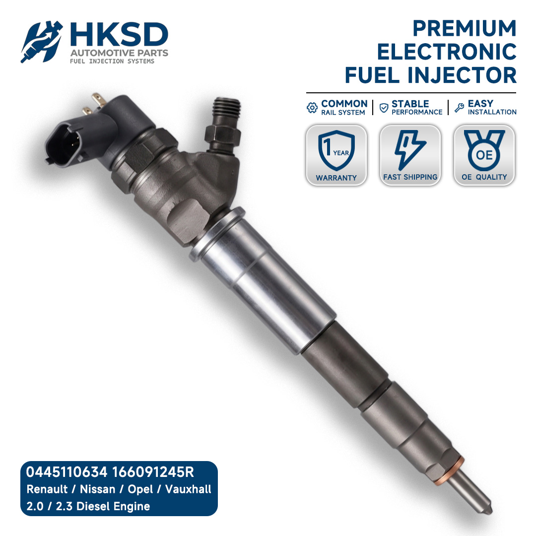 Original factory 0445110634 166005070R fuel injector, compatible with Renault Master and Nissan NV400.