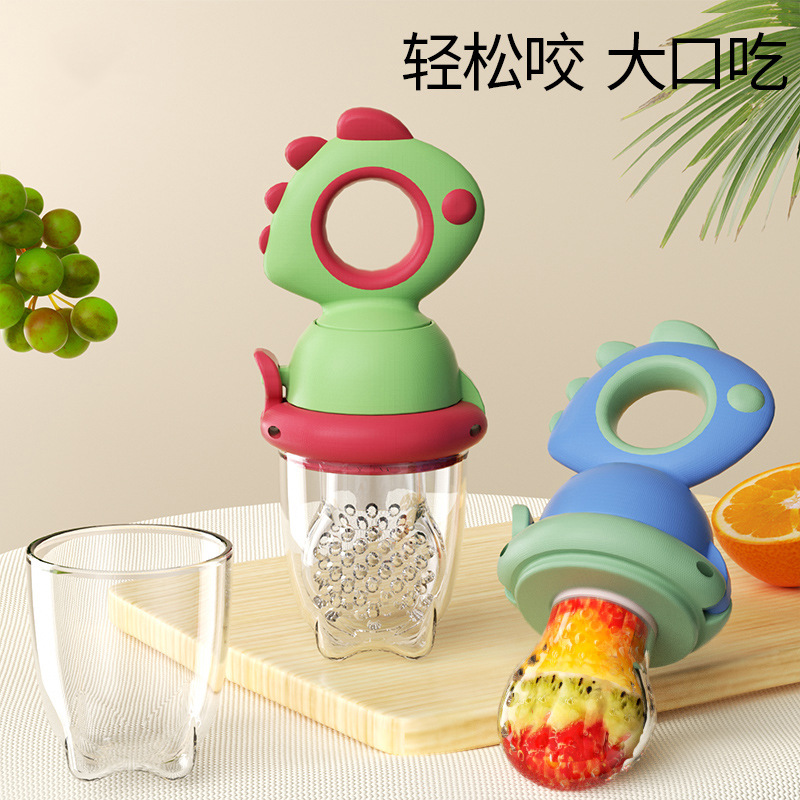 Baby bites fruit and vegetables play bags eat fruit side dishes baby eats fruit juice teeth milk mouth bites play toothpicks