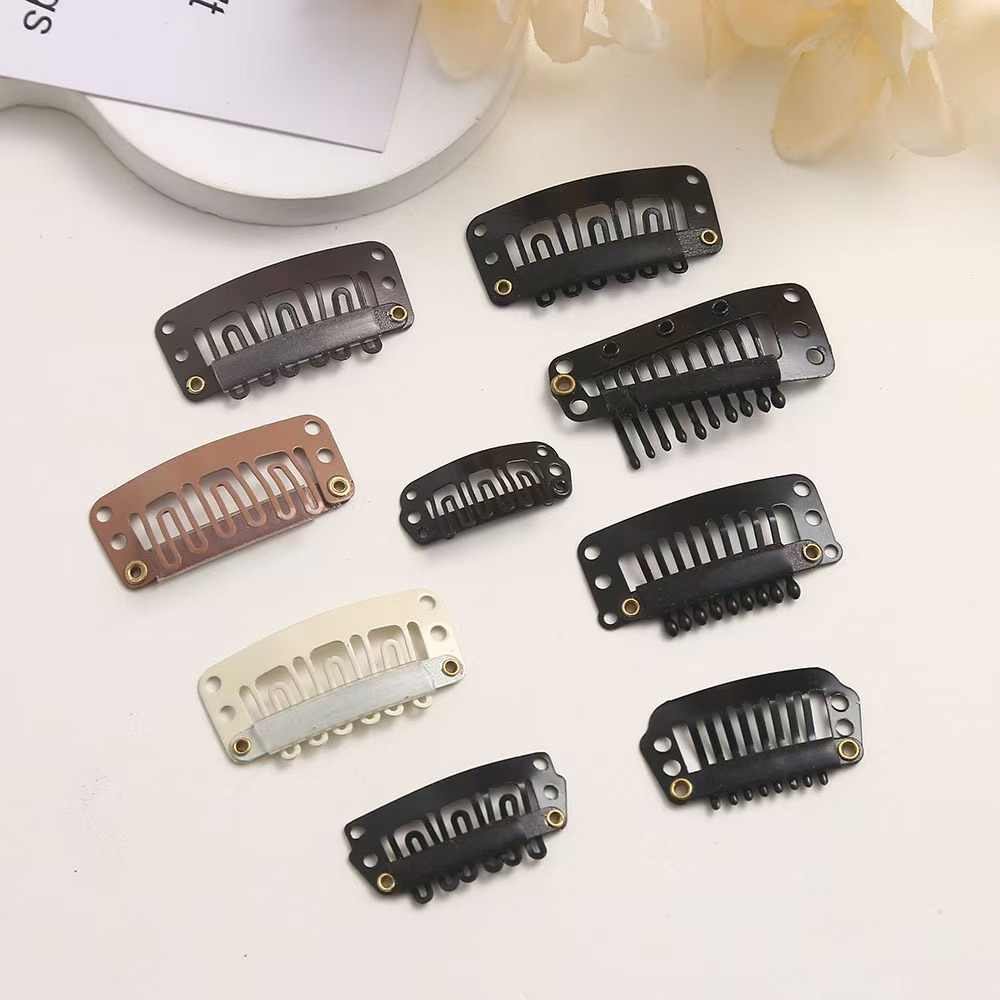 Beret clip, wig‑holding BB clip, invisible hairpin for secure, minimalist hair accessories; nine‑tooth U‑shaped clip, DIY style.