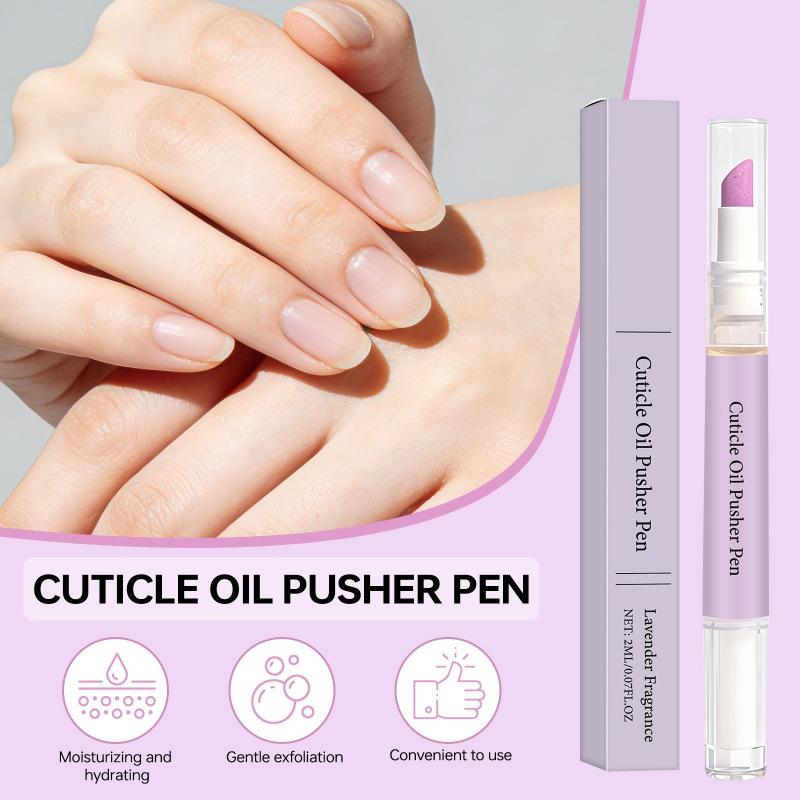 Cuticle Oil Pusher Pen, Nail Care Pen with Lavender Scent, Portable Nail Nourishment, New Arrival