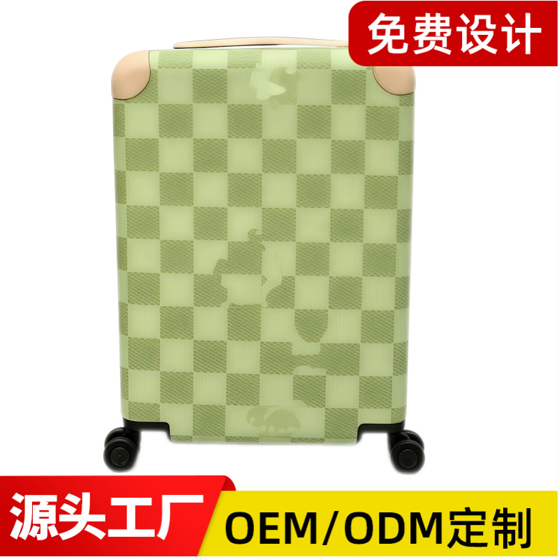 Custom-made 20-inch pure cowhide boarding suitcase, leather travel case, genuine leather wide-trolley suitcase, large-capacity luxury luggage