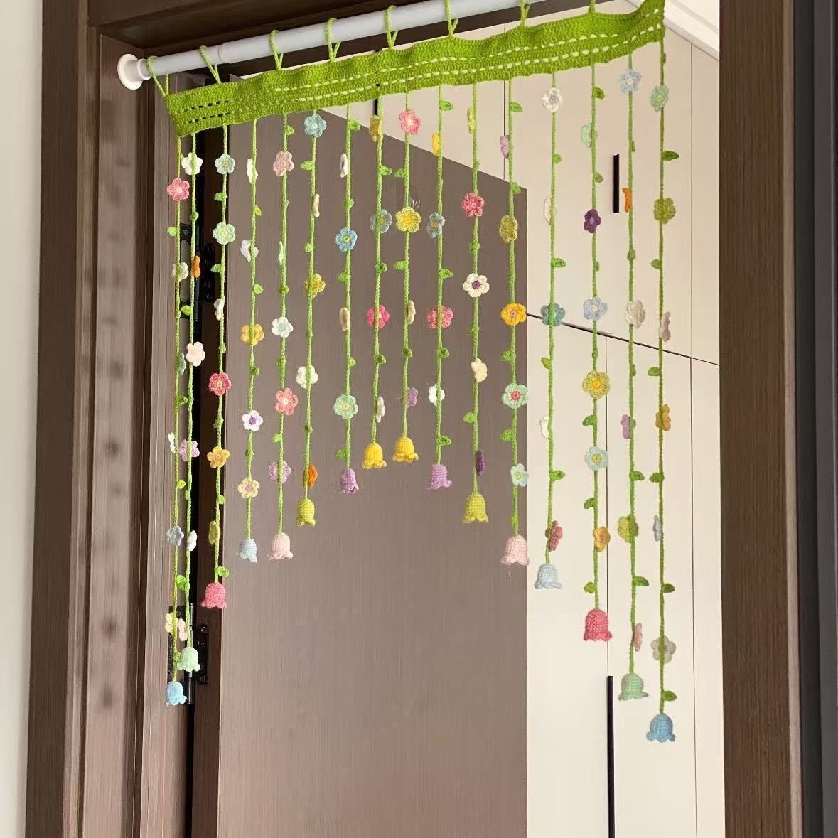 Weaving Spring Japanese version flowers Weaving door knitting wool thread Weaving door knitting dopamine Weaving door knitting material pack F6