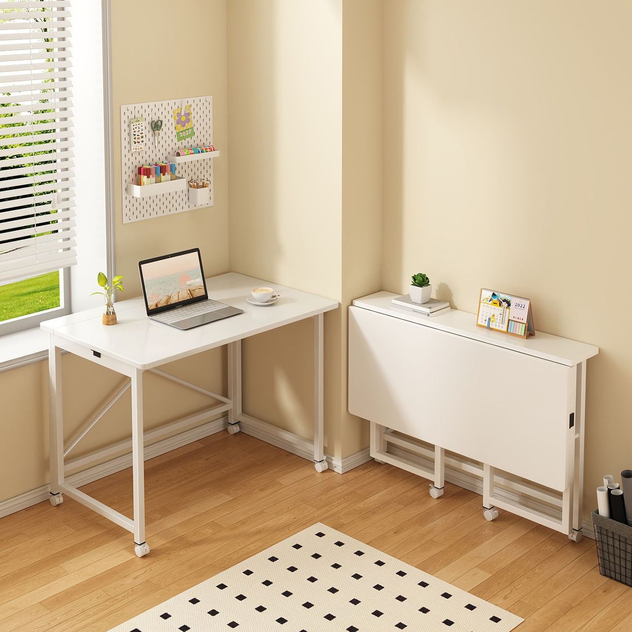 Folding table portable desk small home computer desk bedroom bedside table easy to learn desk workbench