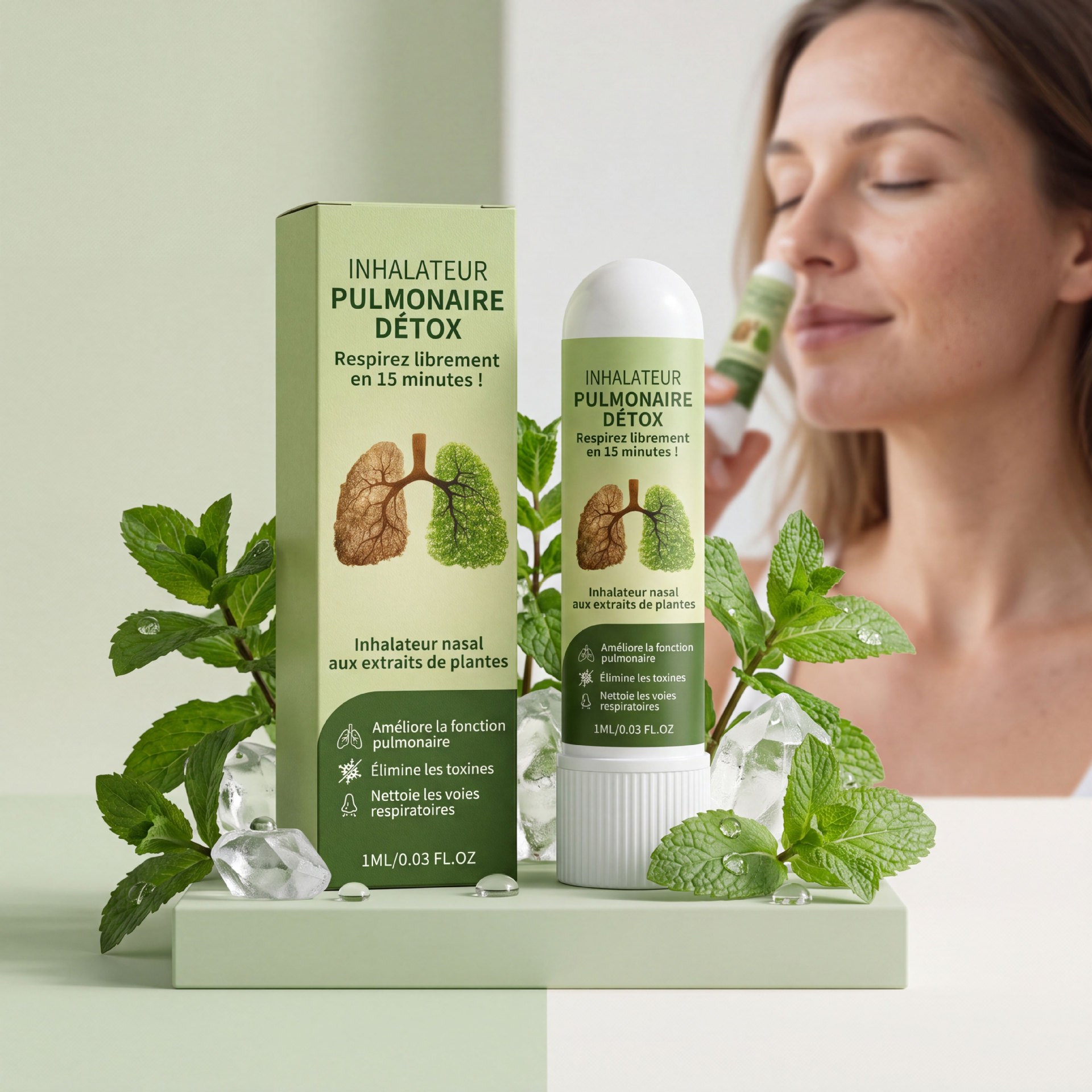 Body care nasal inhaler, refreshing and comfortable, gentle care for nasal freshness, portable design