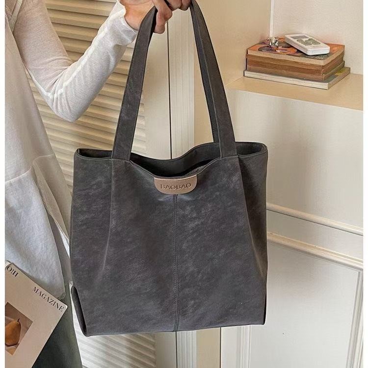 Fashionable Large-Capacity PU Shoulder Handbag—Perfect for College Students, Moms, Office Workers, Classes, Commuting, Shopping, and Prenatal Checkups