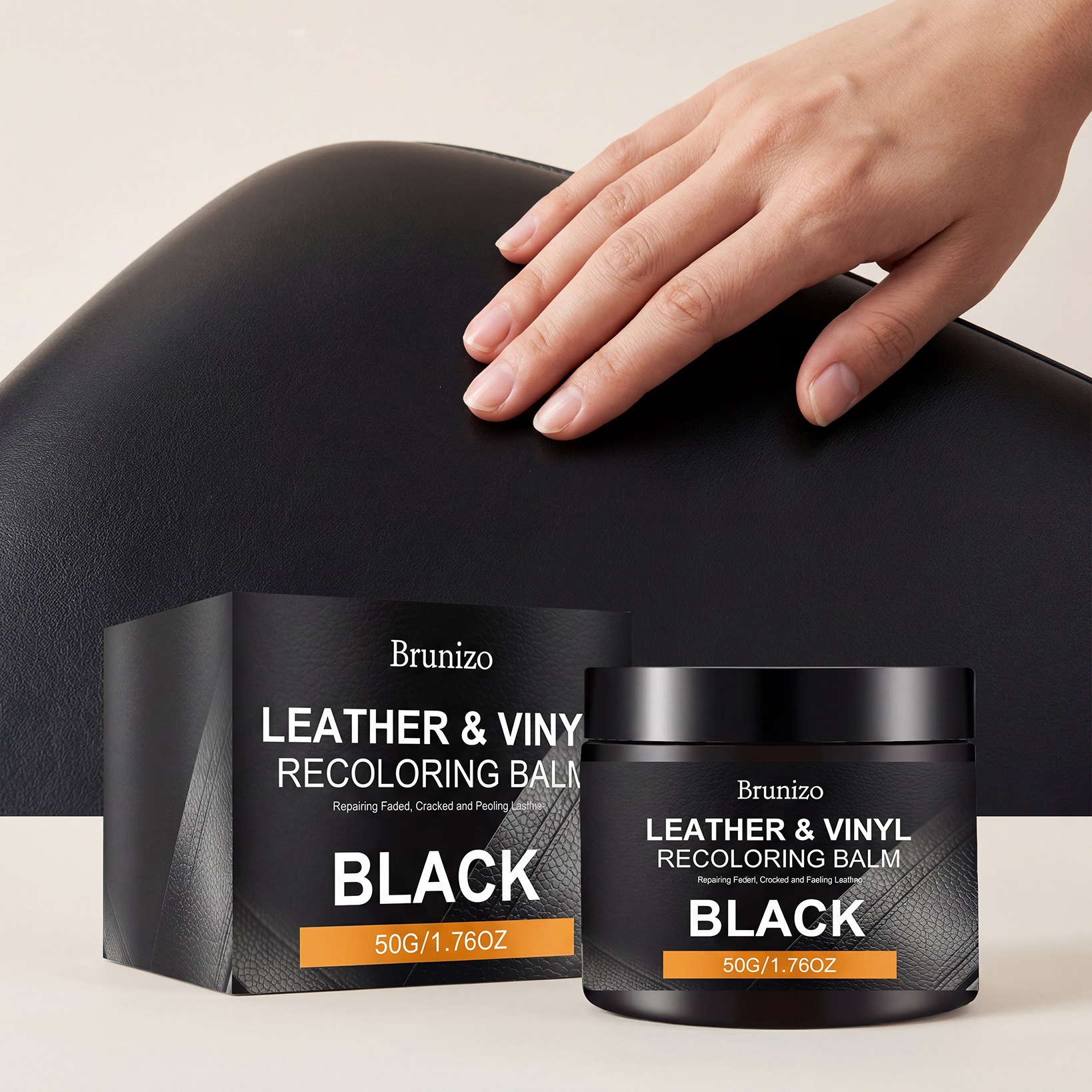Brunizo Leather Coloring Cream Black Sofa Leather Shoes Leather Bags Crack Repair Keep Glow Care Cream