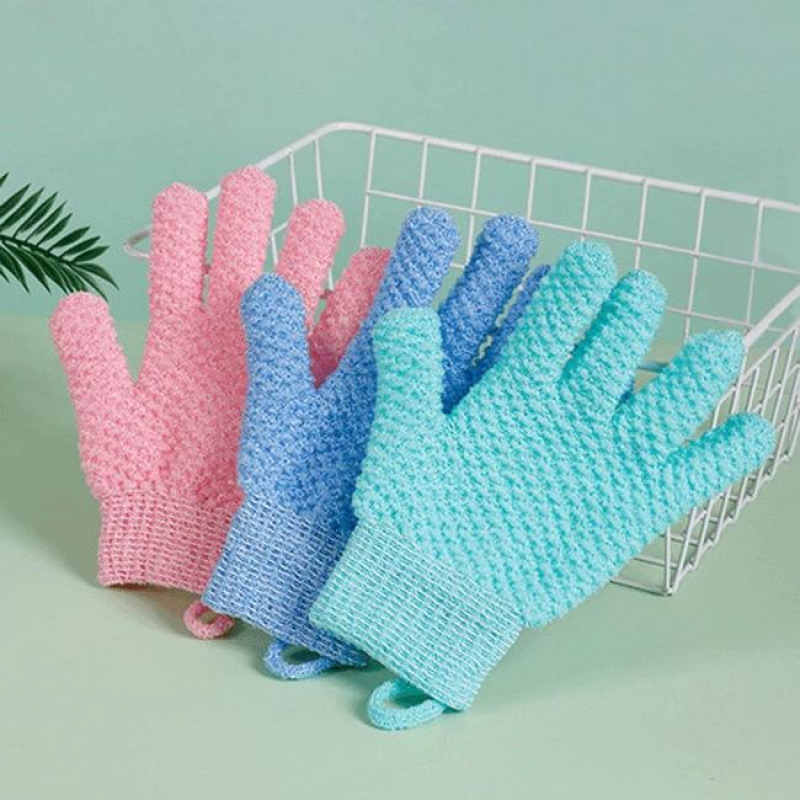 New bath towel, five-finger exfoliating glove—removes dirt painlessly, eliminates dead skin, and exfoliates; shower glove for back scrubbing, creates lather; sponge towel.