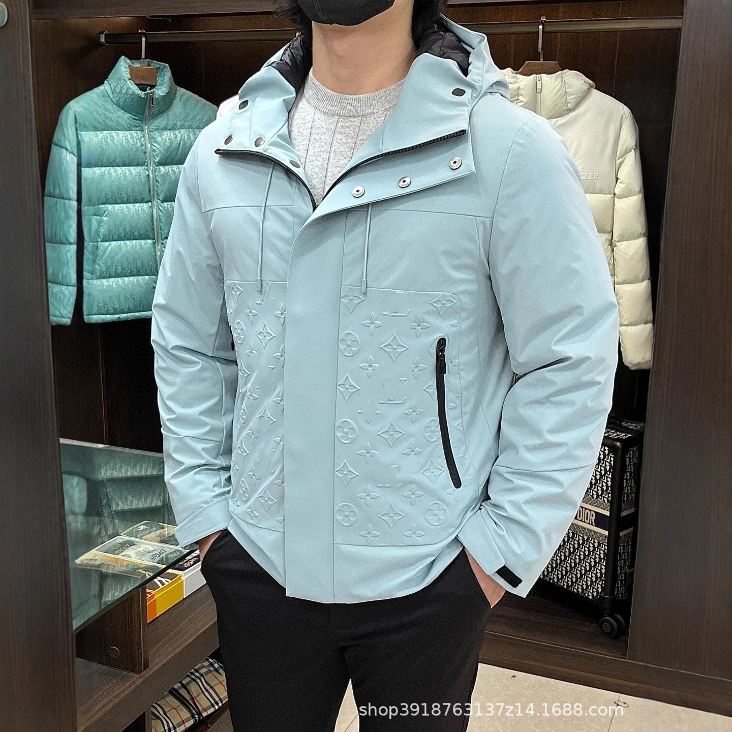 The brand-new design of the donkey house 90  25 SS autumn-winter new style for men with the old flower logo with the flower hat, feathered suit and fashionable jacket