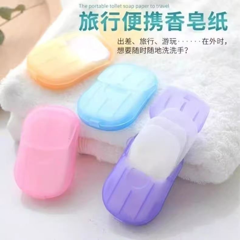 Travel-Portable Disposable Hand-Washing Soap Sheets, Mini Portable Soap Paper for Children and Students, Ideal for Outdoor Use