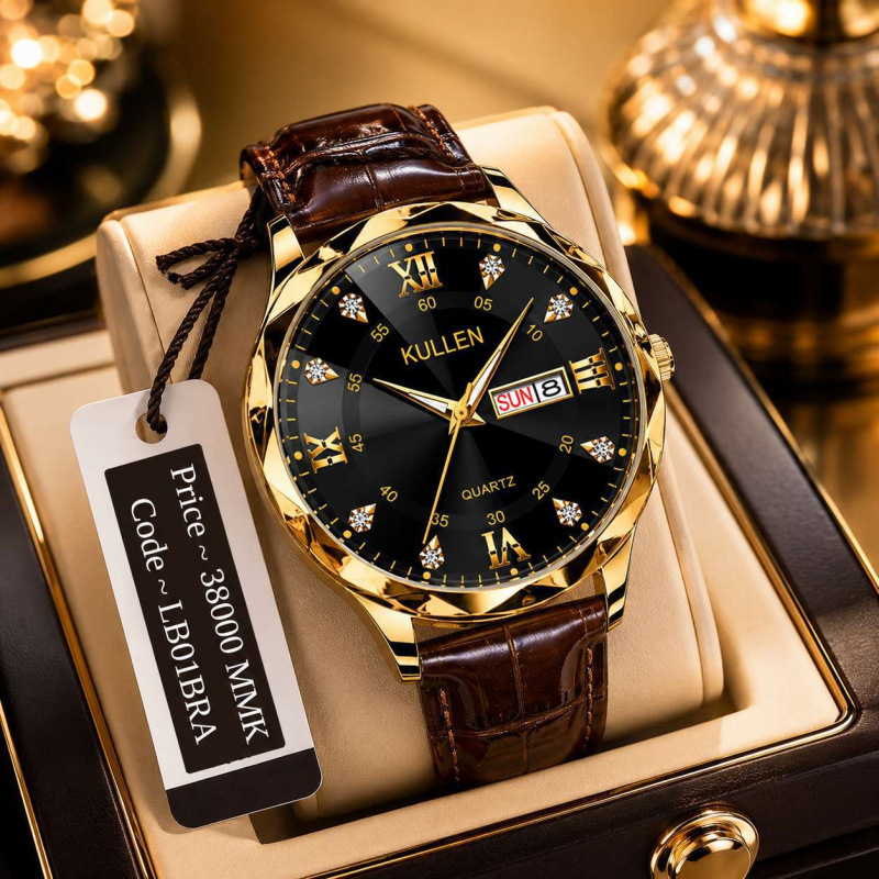 Cross-border one-generation voiced men's watch dual calendar business leisure cross-border watch fully automatic quartz watch