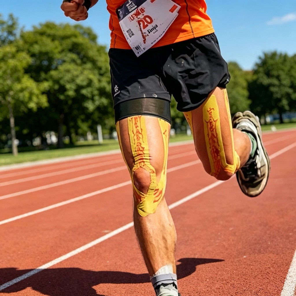 The two-dimensional personality knee muscles are attached to the marathon runner, the home runner, the athlete's jersey, the walking stick, and the Taobao muscle.