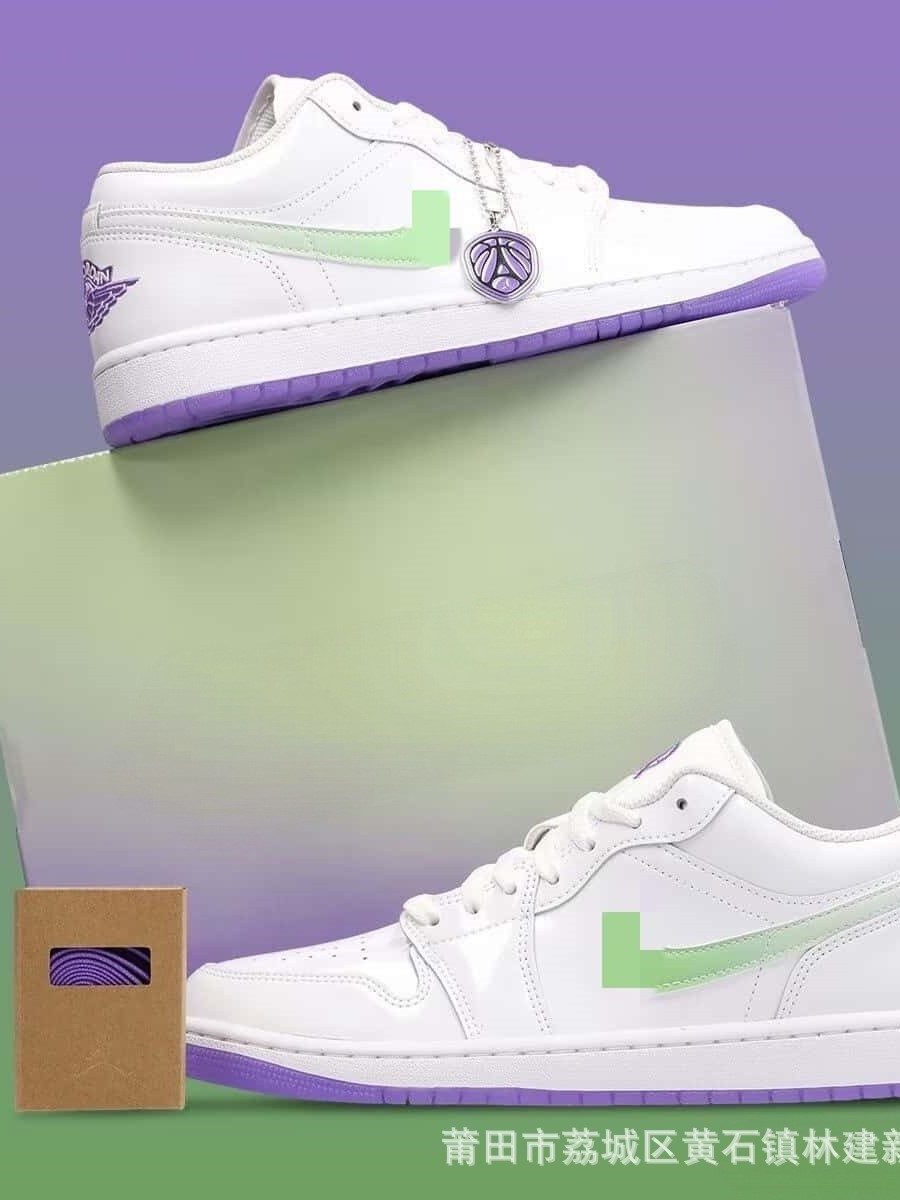 Cross-border high‑version AJ1 sneakers, classic versatile low‑top basketball shoes for men and women, made of cowhide in a retro style
