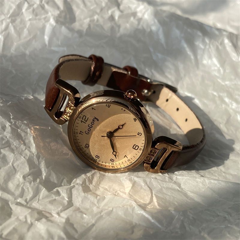 Niche British‑style student watch, simple yet luxurious, stylish and good-looking small quartz watch with an Instagram‑inspired retro dial