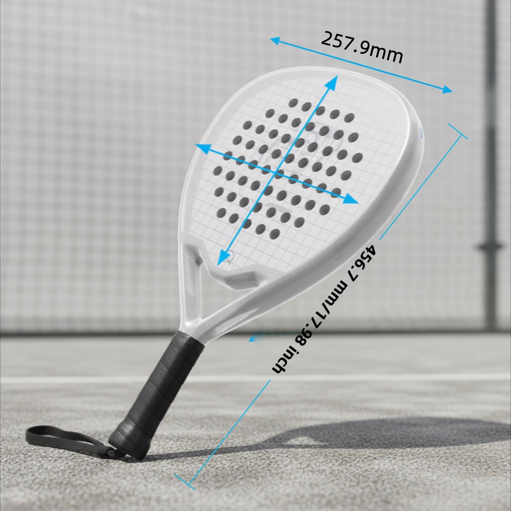 Carbon Fiber 12K Padel Racket—Cage Beach Tennis Racket, Cross-border Padel Racket with Teardrop Shape