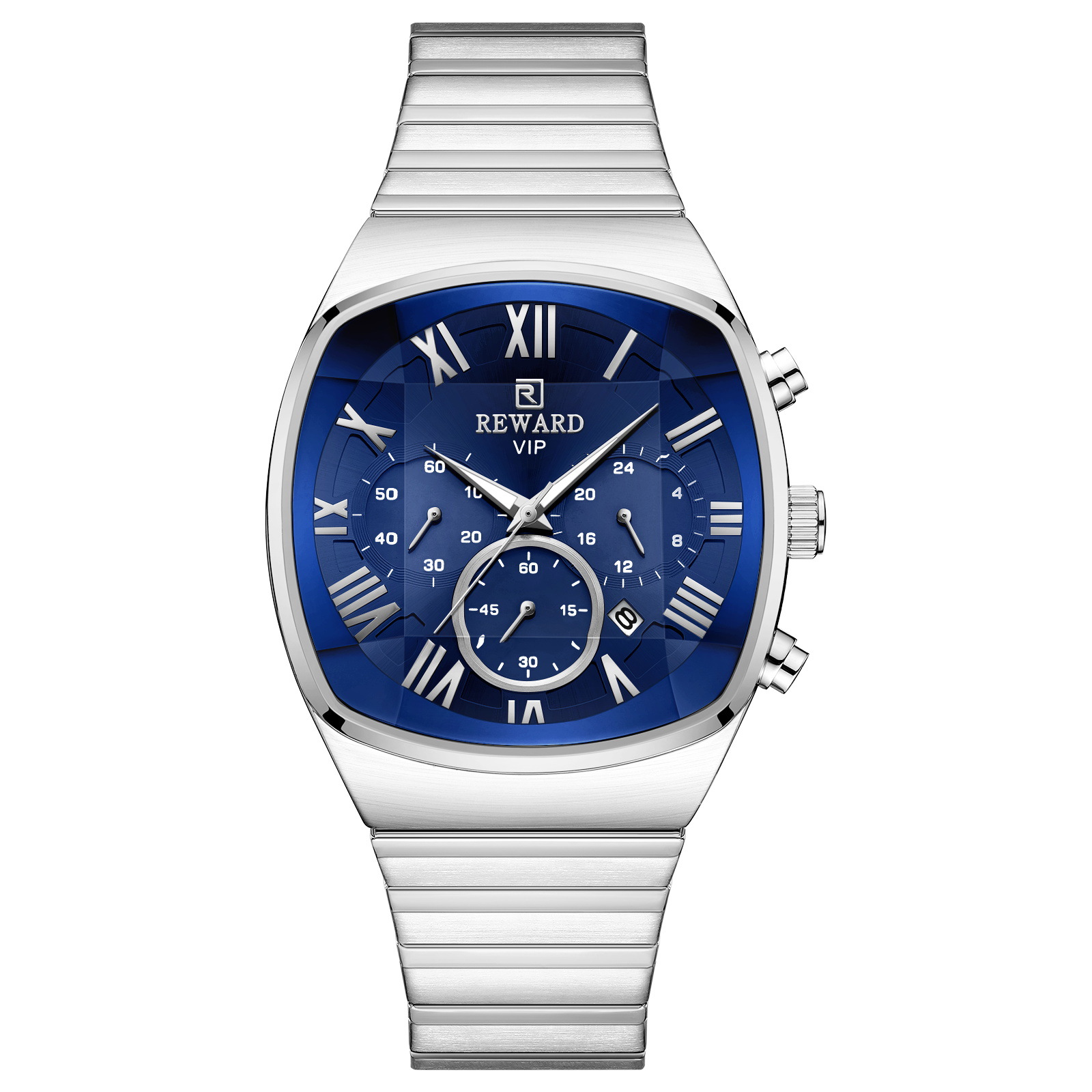 Reward New Multifunctional Quartz Men’s Watch, Cross-Border Square Patterned Glass Men’s Watch RD814161M