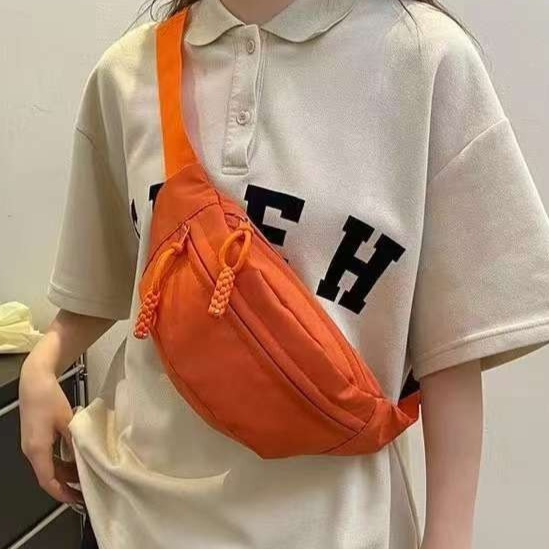 Simplified slanted bags fashion leisure bags women 2025 new couples bags sports upscale Japanese style bags