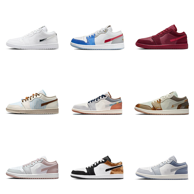 Aidan direct to cross-border pure AJ1 North Carolina blue striped jeans light grey low gang athletic boots basketball shoes for men and women