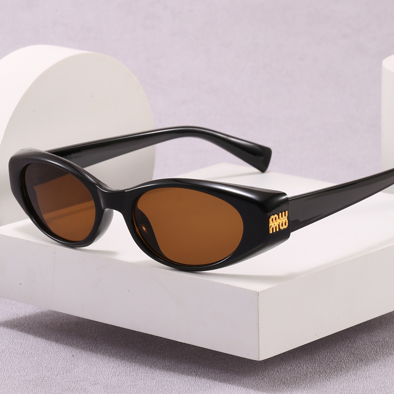 2027 New Cross-Border Sunglasses, Oval-Shaped, Fashionable and Cool for Women, UV-Protective, European‑American Style, Unique Eyewear