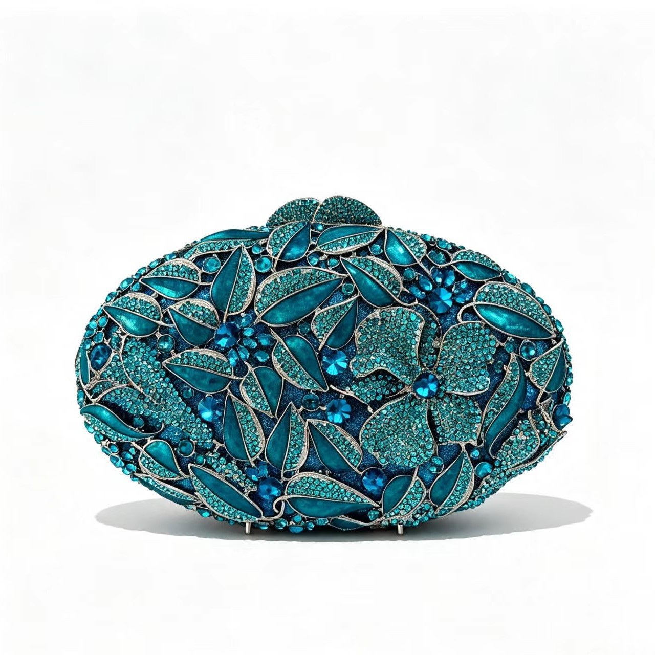 Cross-border unique evening bag, drop-oil design oval-shaped diamond-studded evening clutch, ladies’ handbag