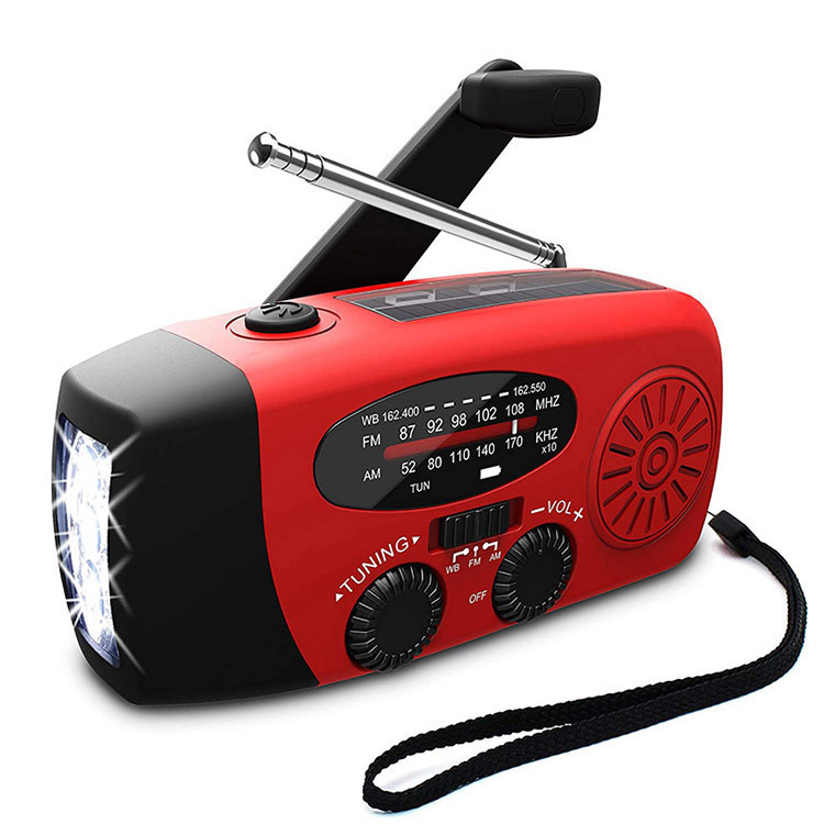 Factory-direct emergency radio: hand-crank power, solar charging, SOS alarm