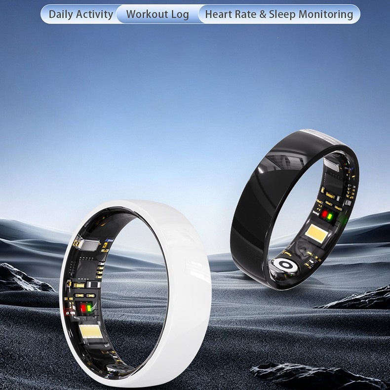 TK8 Pro Smart Ring – Wearable Multifunctional Ceramic Smart Ring with Heart Rate, Blood Oxygen, Blood Pressure, and Sleep Monitoring