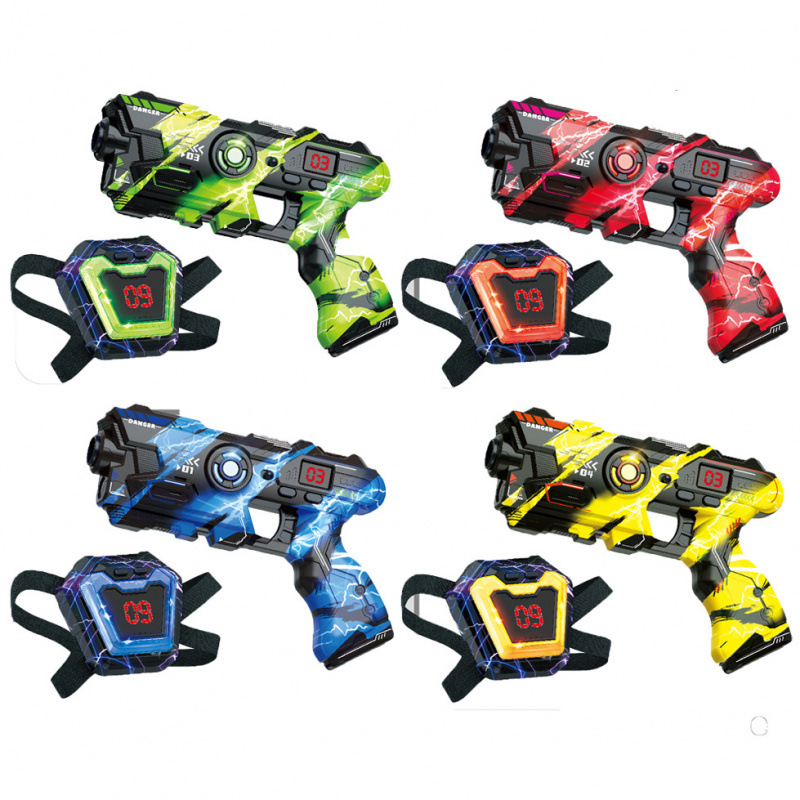Cross-border infrared‑sensing battle gun, laser toy gun, parent‑child real‑life CS shooting electric indoor toy.