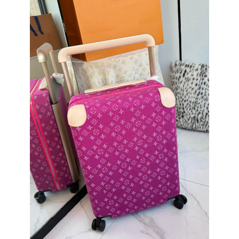Lujia Horizon Denim-Style Carry-On Suitcase, Horizon-Coated Canvas Luggage with Omni-Wheel Silent Trolley System