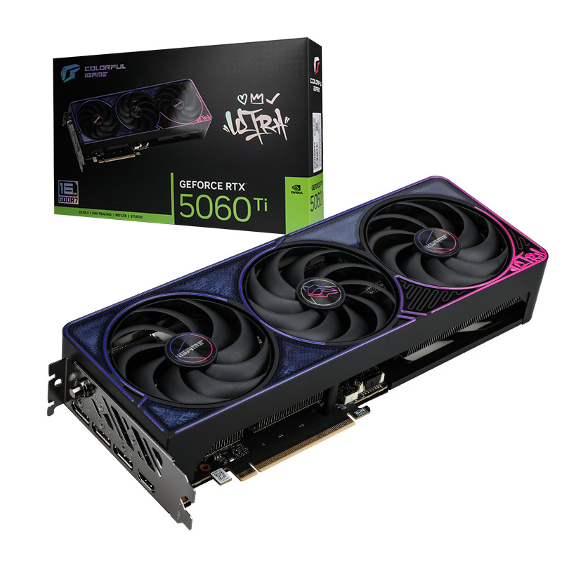iGame GeForce RTX 5060 Ti Ultra OC 16GB black graphics card for computer games