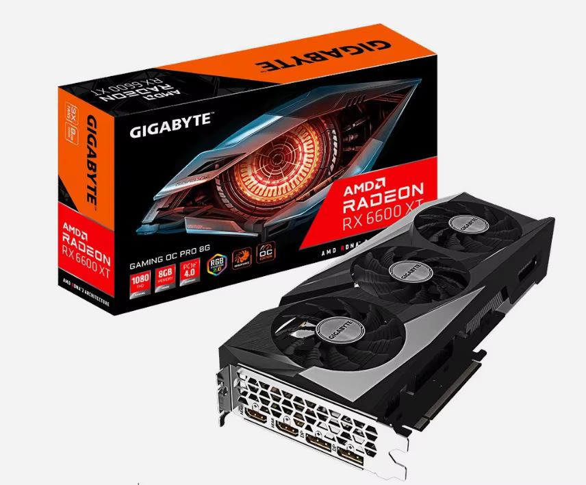 Used Gigabyte Radeon RX 6600 XT GAMING OC 8GB GDDR6 desktop graphics card