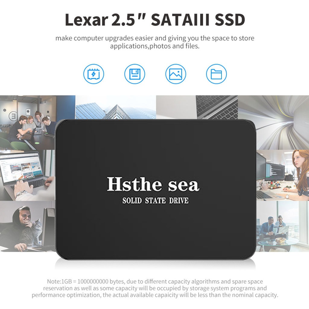 Solid-state drive SSD 128GB/256GB, 2.5-inch SATA3 hard drive for laptops and desktops, 512GB/1TB, Yuzhixin