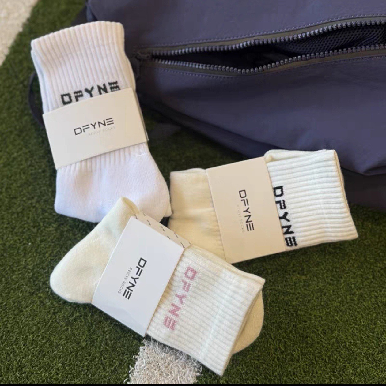 Anniversary Celebration DFYNE Socks: Cotton Sports Socks, Cotton Terry Mid-Calf Sports Long Socks, Wholesale for Women