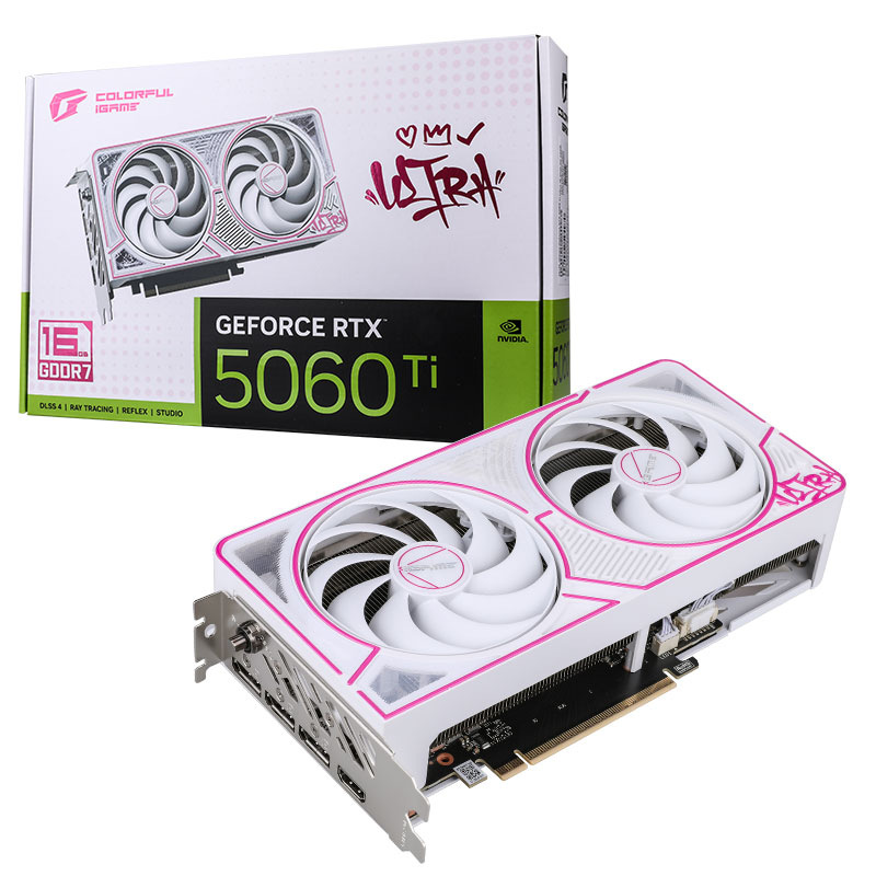 IGame GeForce RTX5060TI Ultra W DUO OC 16GB 电竞游戏电脑显卡