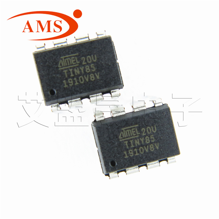ATTINY85-20PU ATTINY85 DIP-8 microcontroller IC chip, ATMEL