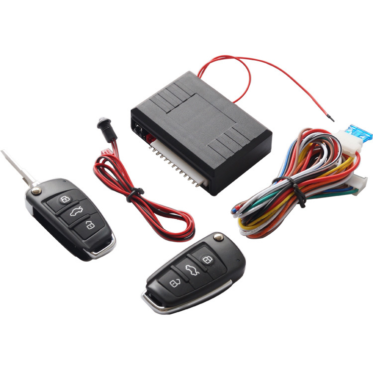 Keyless entry 12V car remote central locking, keyless entry system with spare key blade, central door lock