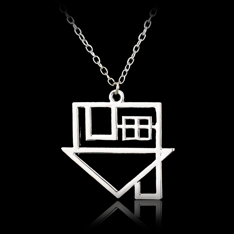 European and American Popular Jewelry: Hollow House Logo Pendant Necklace from the Rock Band The Neighborhood — Wholesale