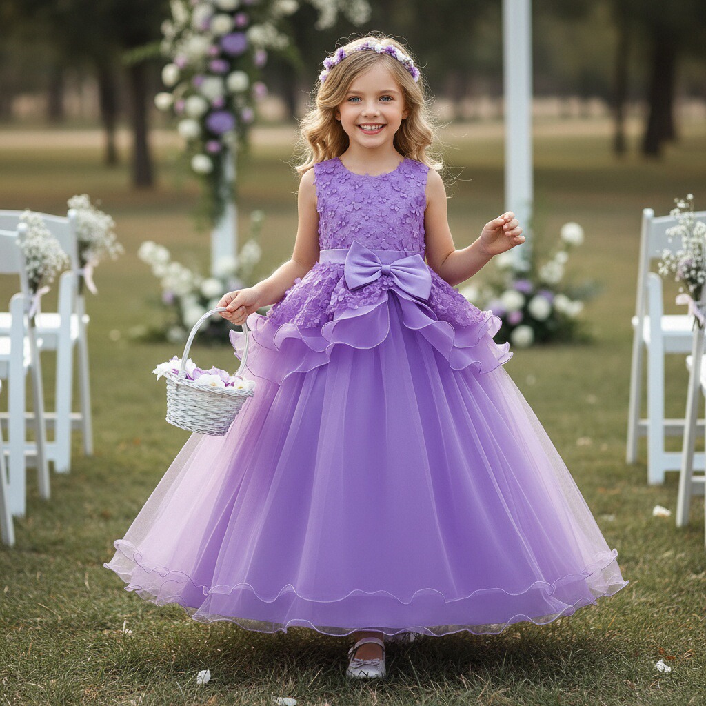 Amazon best-seller long formal dress, floral 3D petal princess dress, puffy evening gown—ready stock