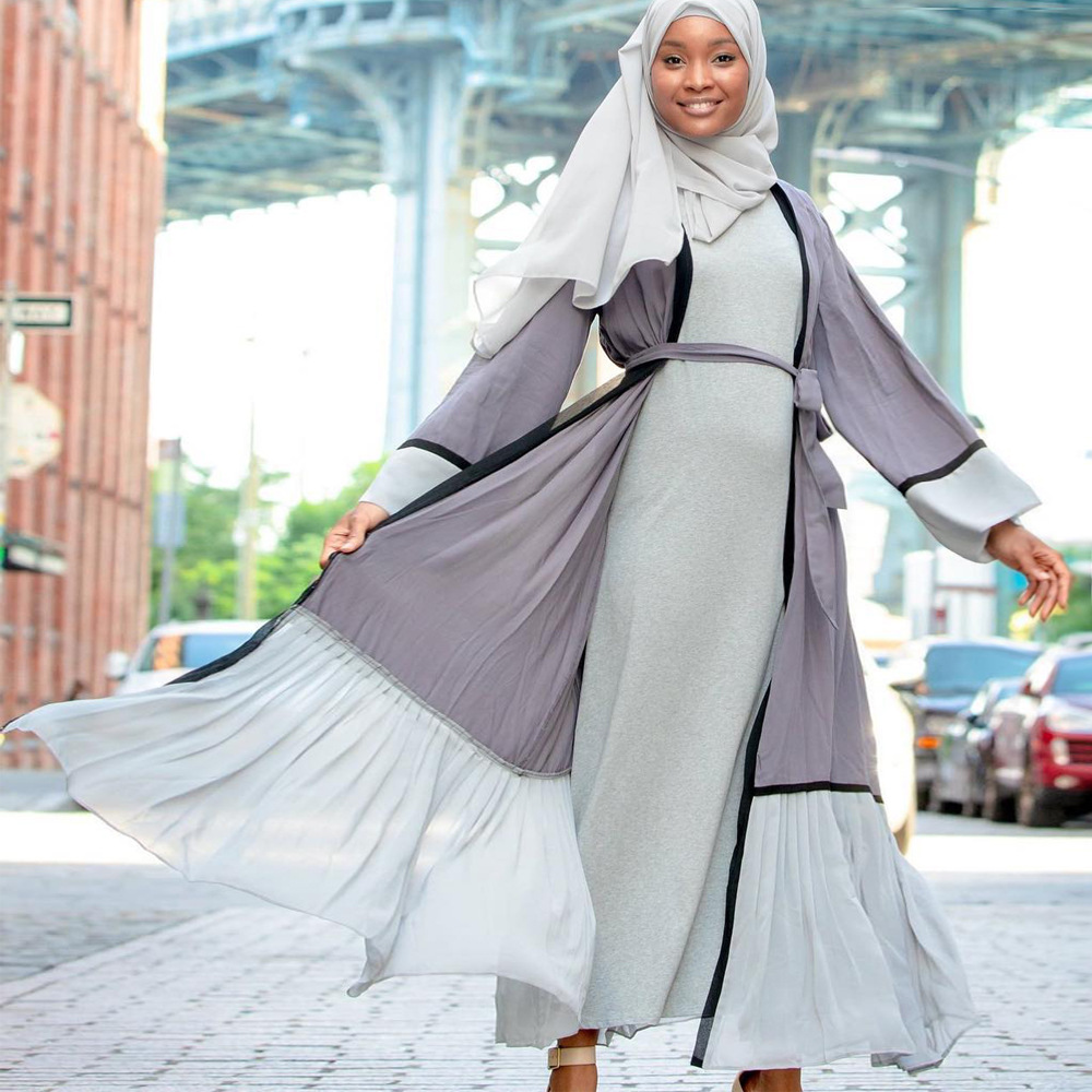 [Order] Y021 ins outerwear loose-fit Islamic dress full-length cardigan robe KIMONO