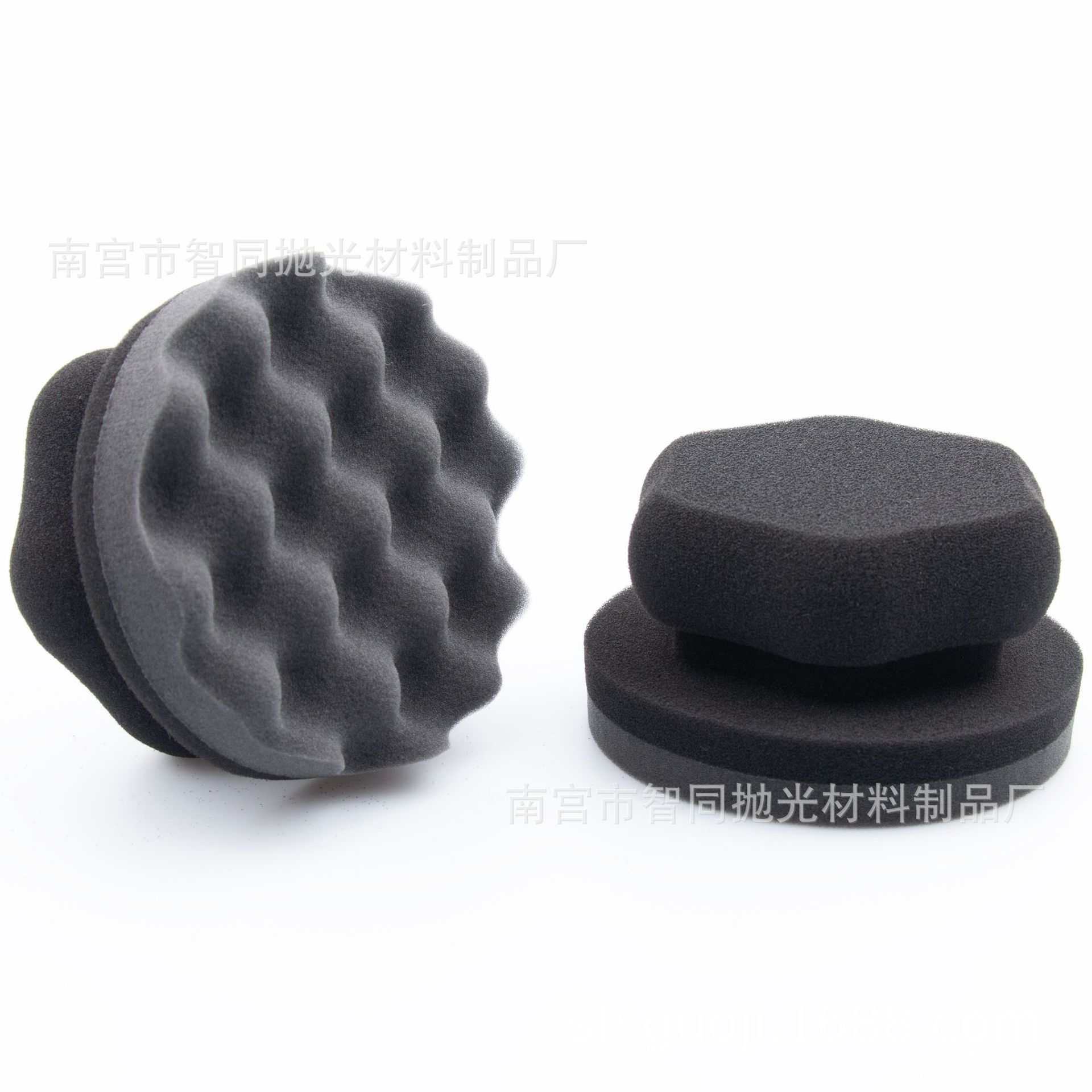 Car tire waxing magic tool, high‑adhesion ultra‑fine hand‑held wavy sponge, convenient for polishing and waxing