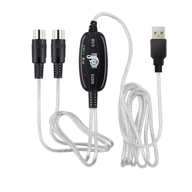 MIDI cable, music editing cable, MIDI-to-USB cable, electronic keyboard music cable, MIDI connection cable