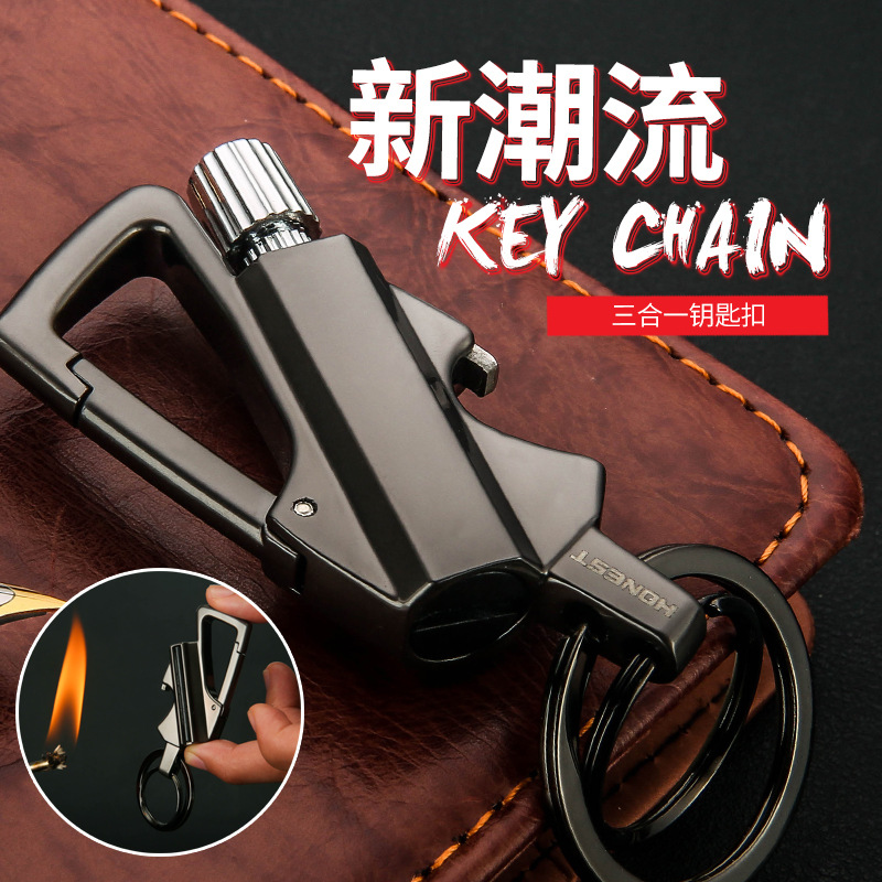 BCK2-666 Kerosene Lighter with 100,000 Ignitions and Multifunctional Keychain—Outdoor, Waterproof, Portable—Wholesale