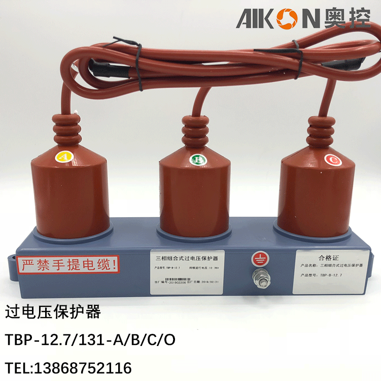 TBP-12.7-131 Three-phase Combined Overvoltage Protector, 10.5kV Overvoltage Protector for High-Voltage Switchgear