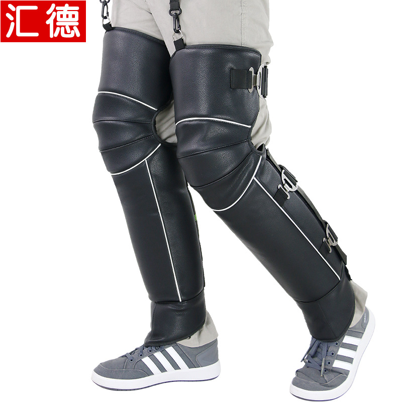 Motorcycle knee pads warm cycling winter riding thick padding windproof coldproof full pack leg pads electric car knee pads