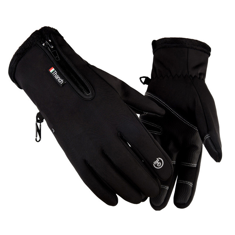 Winter split-finger touch screen for men and women sports gloves for adults mountaineering skiing warmth thick outdoor waterproofing
