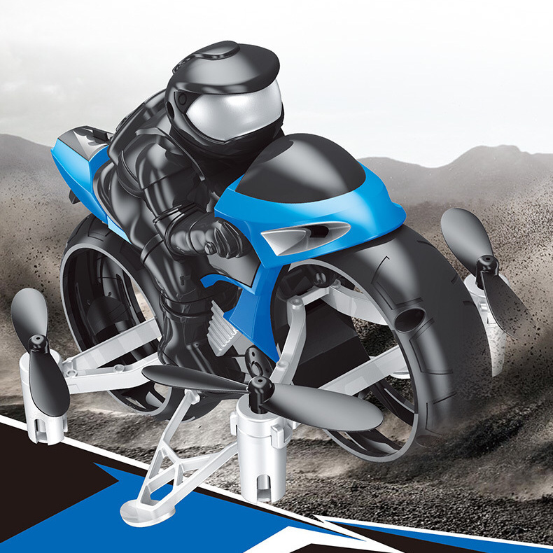 2.4G Remote-Controlled Motorcycle-Airplane, Dual-Use Stunt Drift Charging Drone Aircraft – Wholesale Toy
