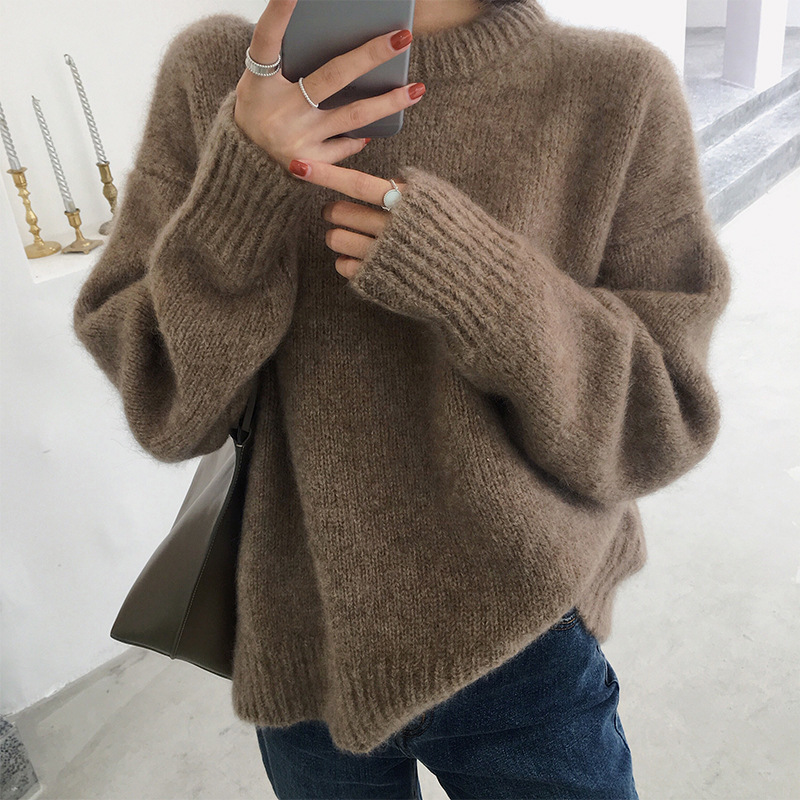 Mori Girl Internet-Famous Sweater Women's 2023 New Autumn/Winter Artistic Retro Thickened Pullover Fashionable Outerwear Chic Knitted Top
