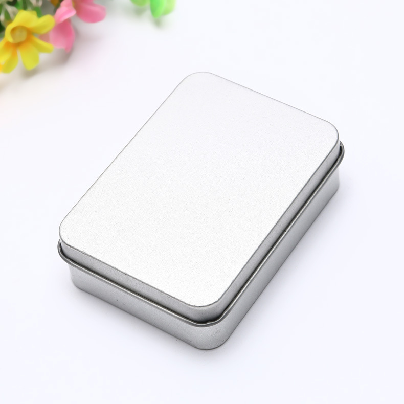 Rectangular abrasive brass box, mini silver packaging, small iron box, jewelry jacket, and iron box for collecting