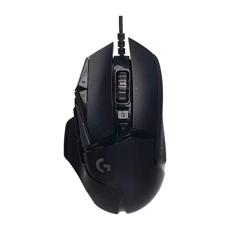 Logitech G502 HERO wired RGB gaming mouse, ideal for competitive gaming and battle royale games.